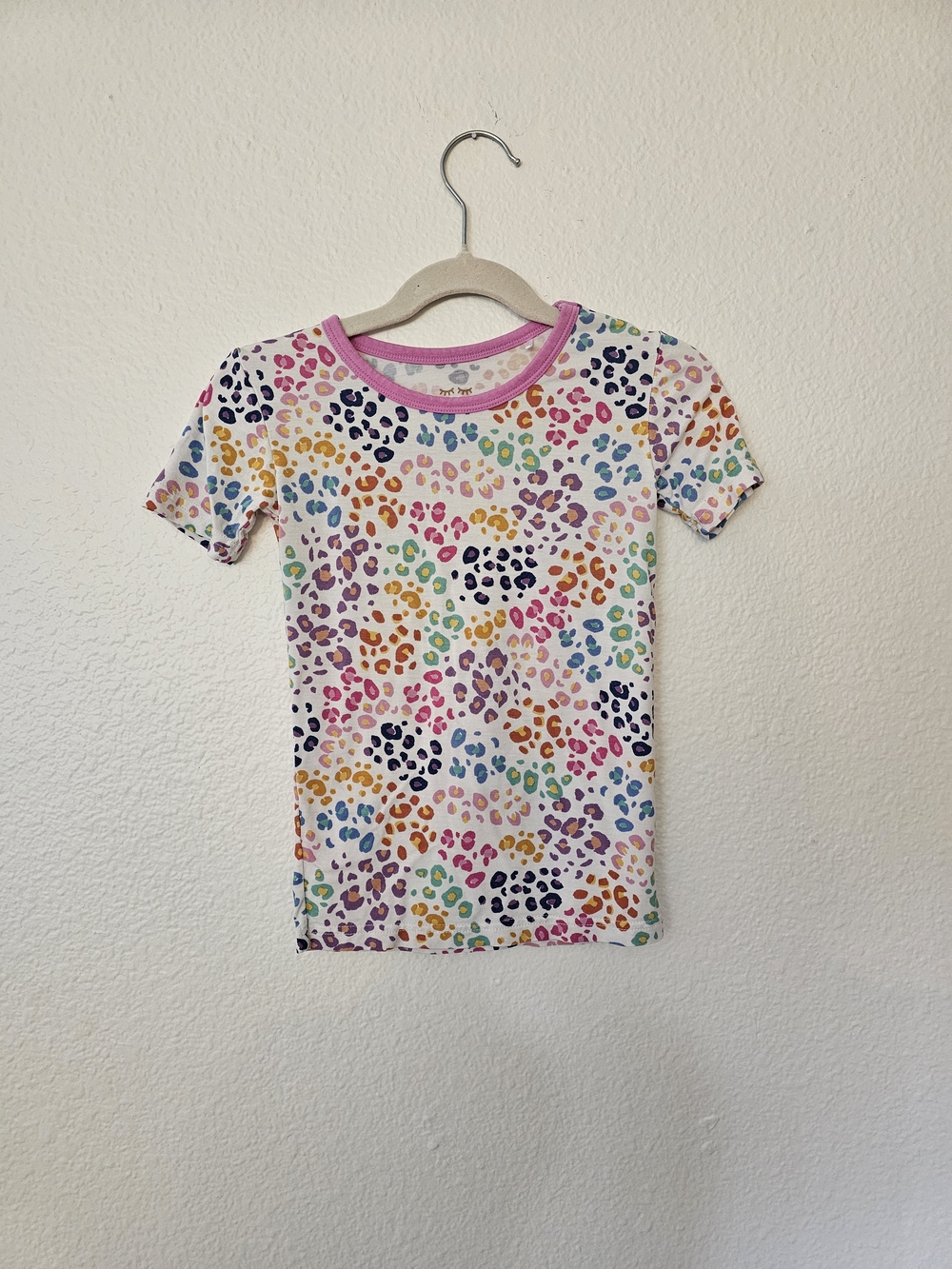Little Sleepies Rainbow Leopard 4T Short Sleeve and Pants Set